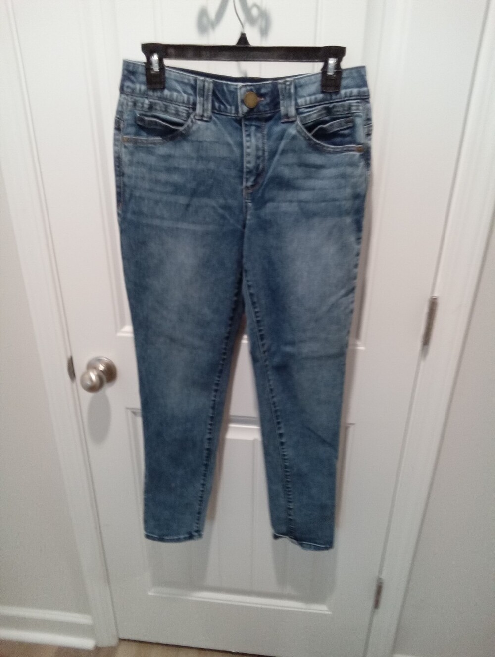 Democracy AB TECHNOLOGY size 6 Skinny Leg Denim Blue Jeans 29" Inseam 15" Waist